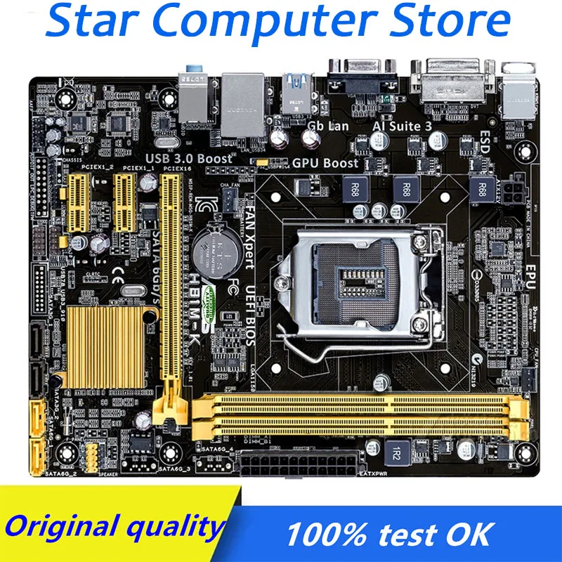 

Материнская плата для ASUS, б/у материнская плата LGA 1150 DDR3 USB3.0 SATA3 H81 H81M