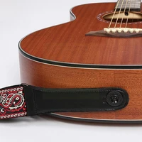 adjustable printing guitar strap guitar accessories with national style flowers pattern for guitarbass 98cm 165cm r8z6
