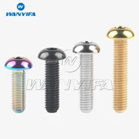 wanyifa titanium ti bolt m5x810121518202530mm round hexagon hsocket button head screw for bicycle bottle cage