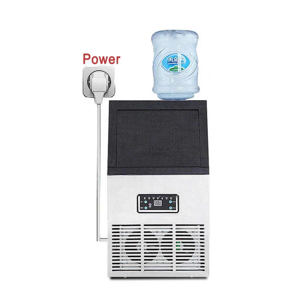 

110V Commercial Stainless Steel Portable Automatic Ice Maker For Home Supermarkets Cafes