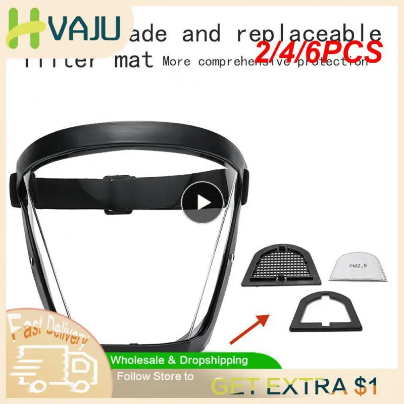 

2/4/6PCS Full Face Shield Kitchen Transparent Shield Home Oil-splash Proof Eye Facial Anti-fog Head Cover Safety Glasses Kitchen
