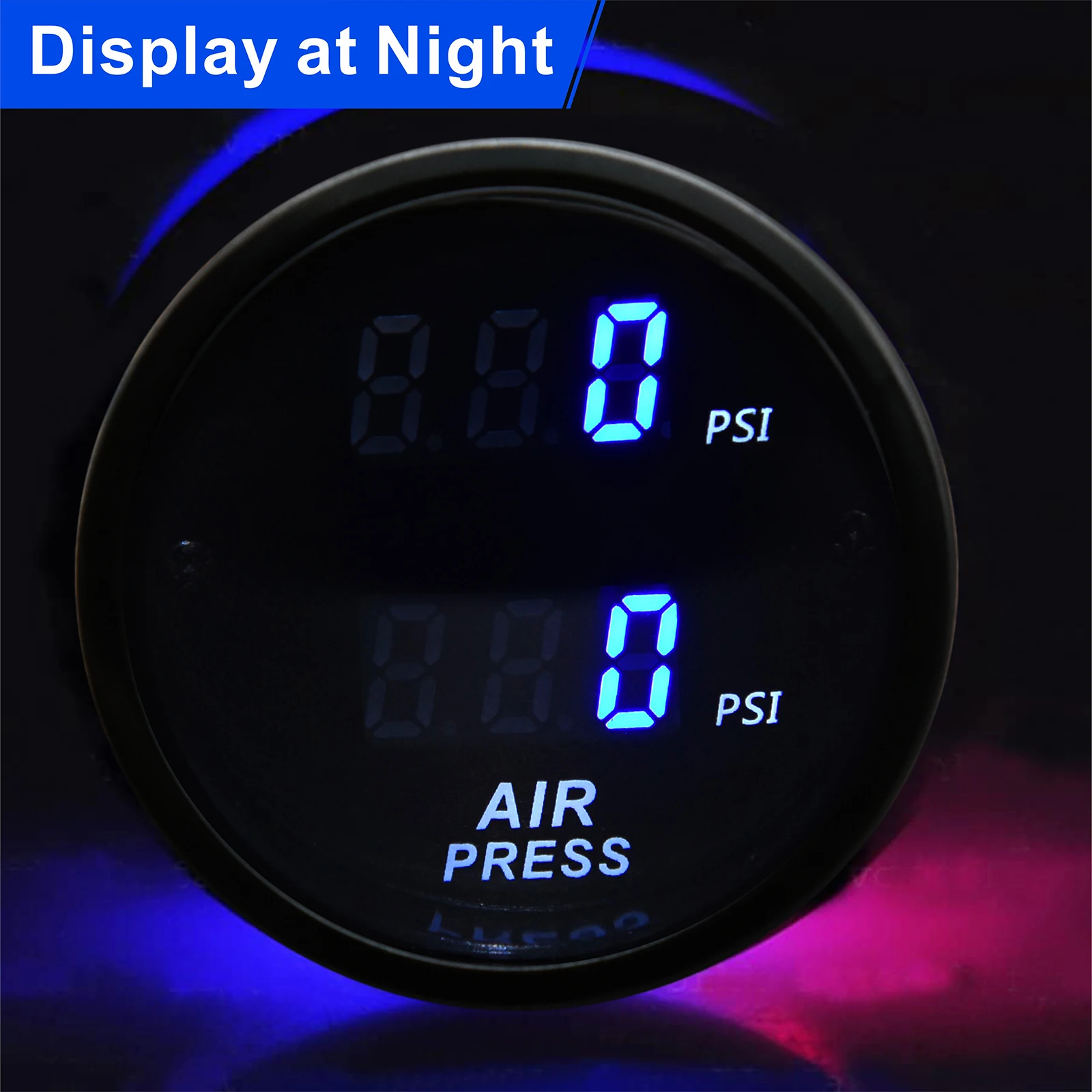 AD 2-дюймовый 52 мм PSI манометр с пневматической подвеской цифровой светодиодный