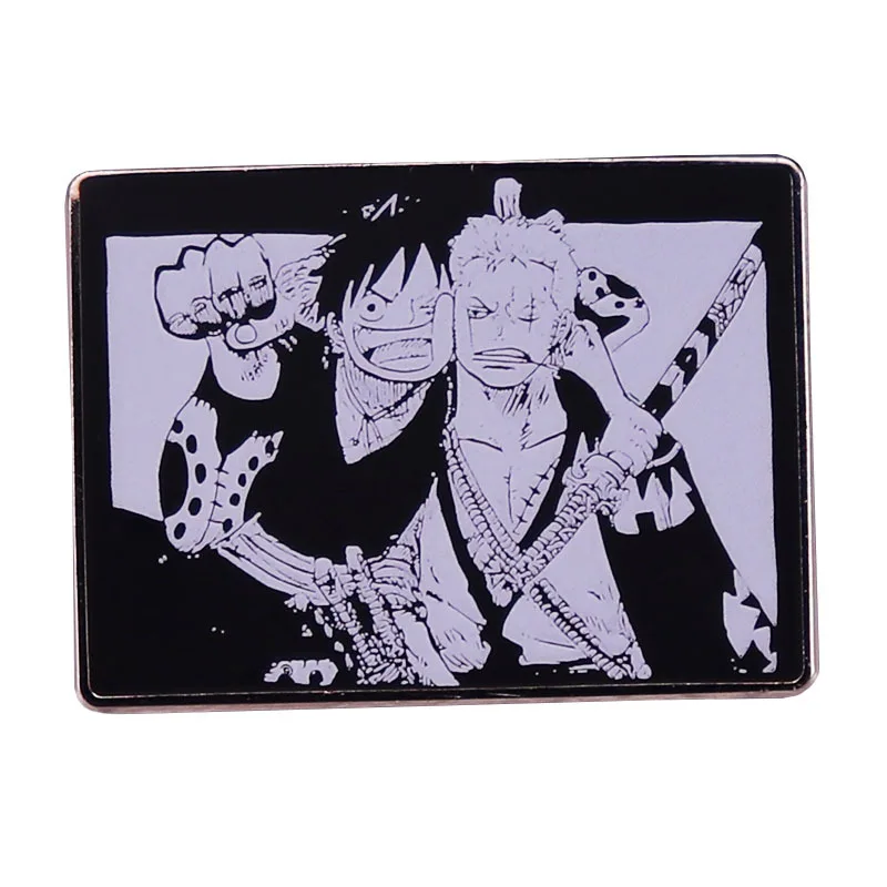 

Cartoon Luffy Ace Sabo Roronoa Zoro Enamel Brooch Pin Jacket Lapel Pins Brooches Badges Denim Exquisite Jewelry Accessories
