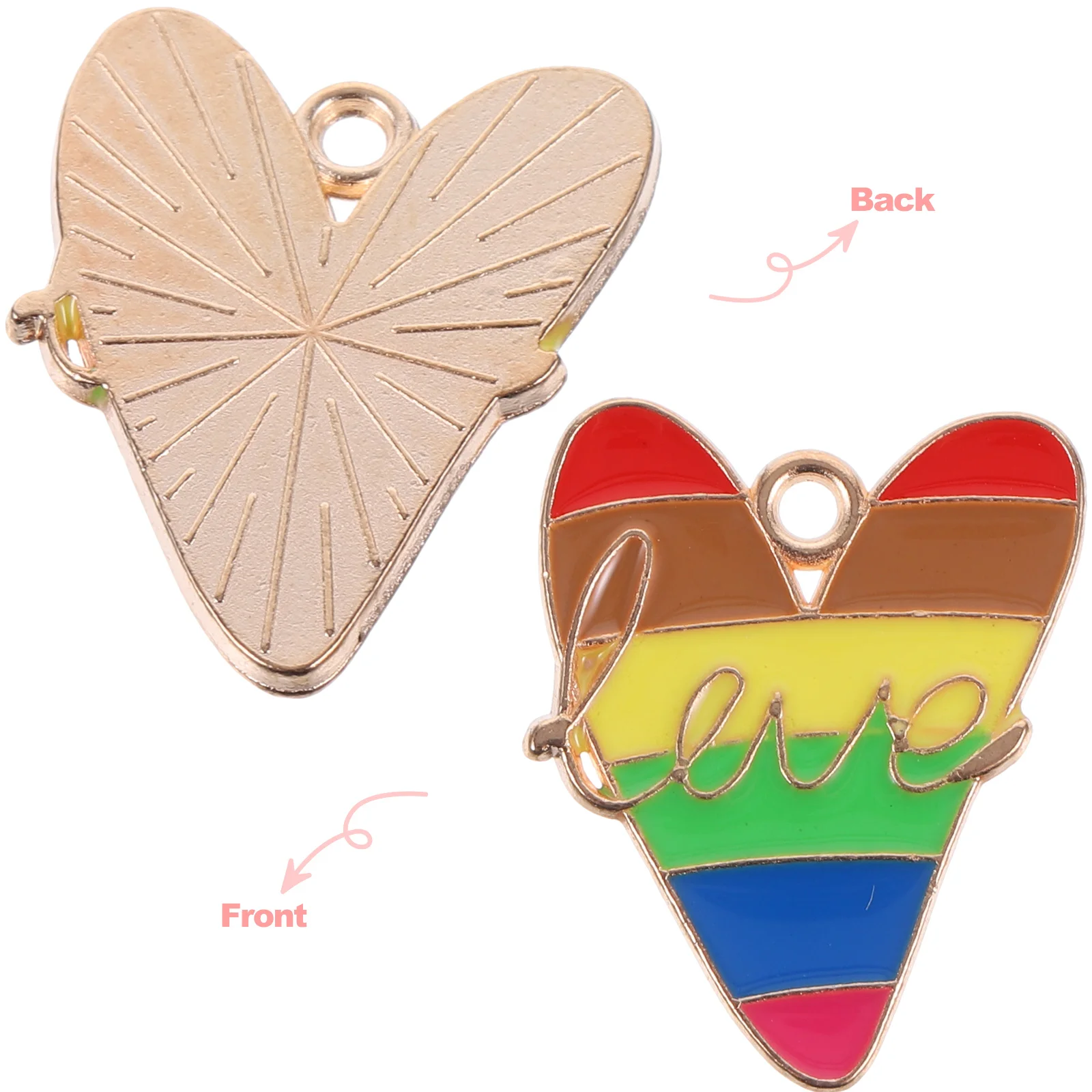 10Pcs Love Alloy Charms Hanging Jewelry Decorative Pendants Bracelet Pendant Necklace Making Charms