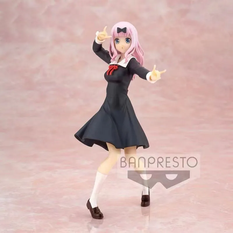 

Original BANPRESTO Fujiwara Chika Figure Genuine 18cm PVC Anime Kaguya-sama: Love Is War Figurine Model Toy Doll Collection Gift