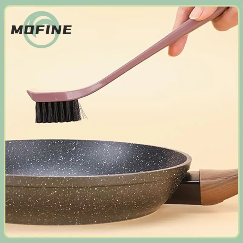

26x5.5cm Hangable Bath Brush Pp Dishwashing Brush Decontamination Dish Brush Kitchen Accessories Brown Nordic Pot Brush Non-oily