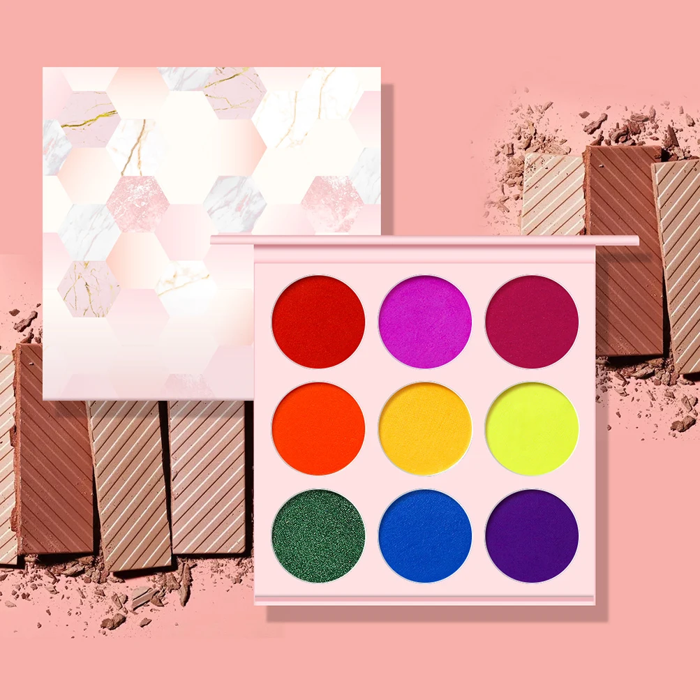 Pigment Shimmering Pigment Waterproof 9 Colors Private Label Eyeshadow Palette Custom Paper-tray Eye Shadow Bulk Makeup
