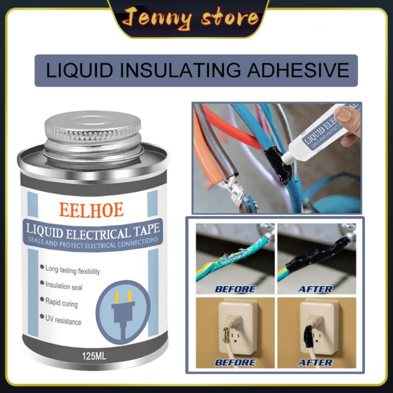 

30ml/50ml/125ml Liquid Insulating Tape Repair Electrical Wire Cable Coat Fix Line Glue Waterproof Insulation Electrical Sealant