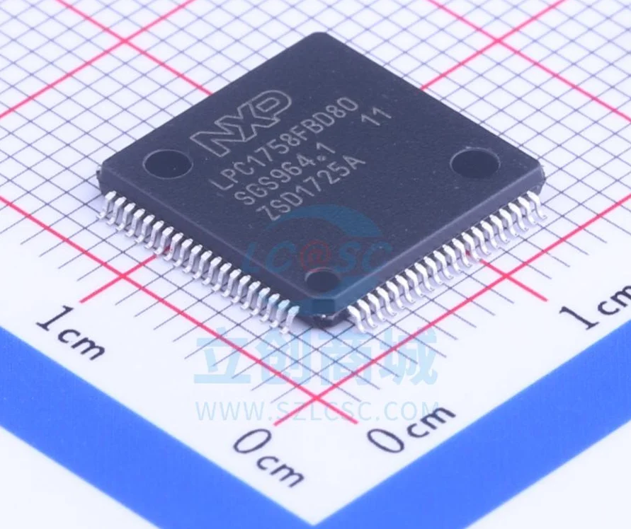 1PCS/LOTE LPC1758FBD80,551 Package LQFP-80 New Original Genuine Processor/microcontroller IC Chip