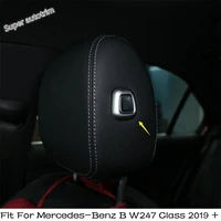 car seat head pillow adjustment button cover sequins trim 4pcs for mercedes benz b w247 class 2019 2022 carbon fiber accessory