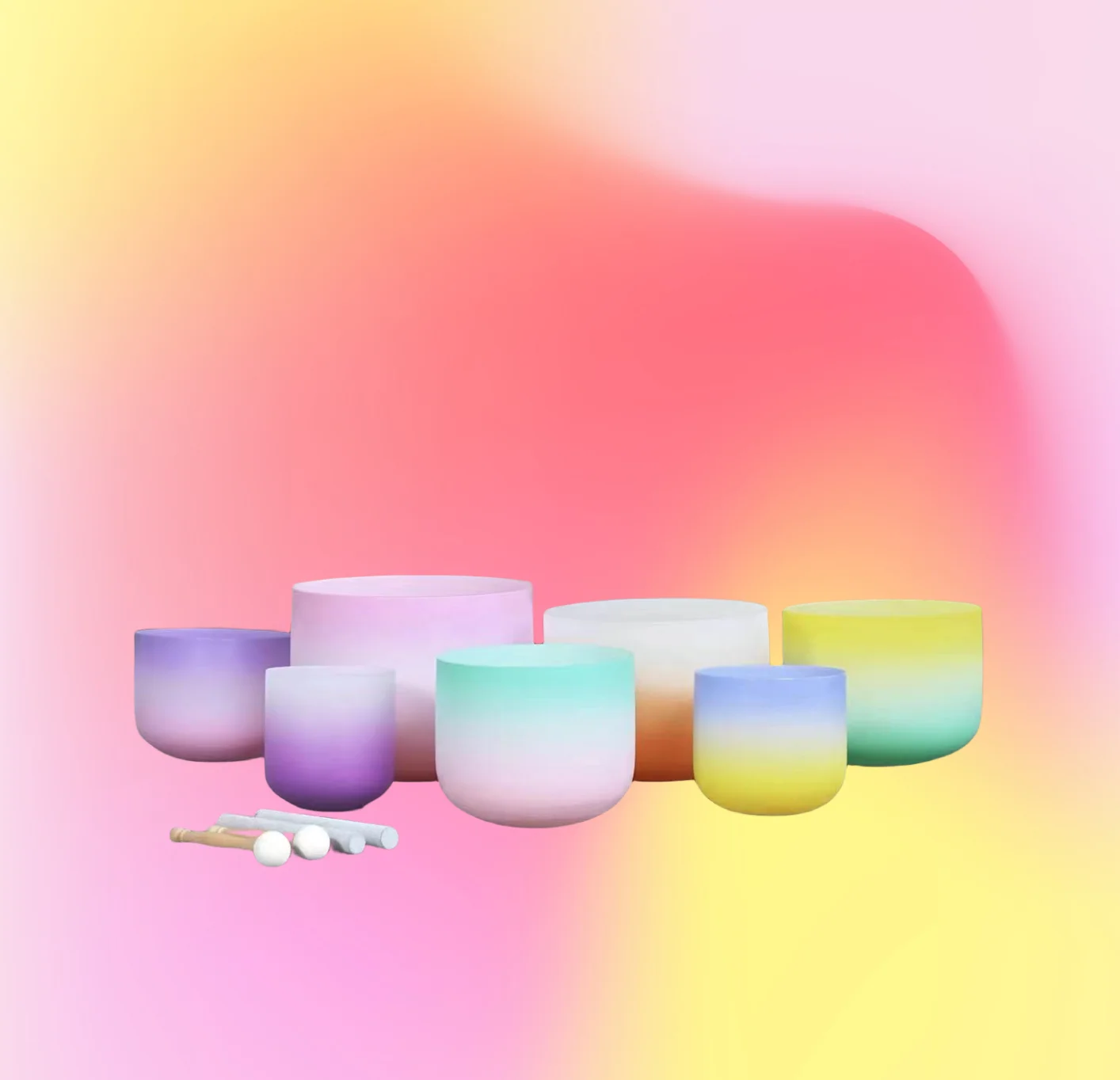 Набор чакр 432 Гц/440 Гц 8-14 дюймов 7 шт.