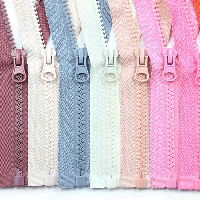 

5# Resin Zipper Open-End Auto Lock Zipper For Jacket Garment Sewing Bag Coat Zipper Repair Kit Sewing Accessory 40/50/60/80cm