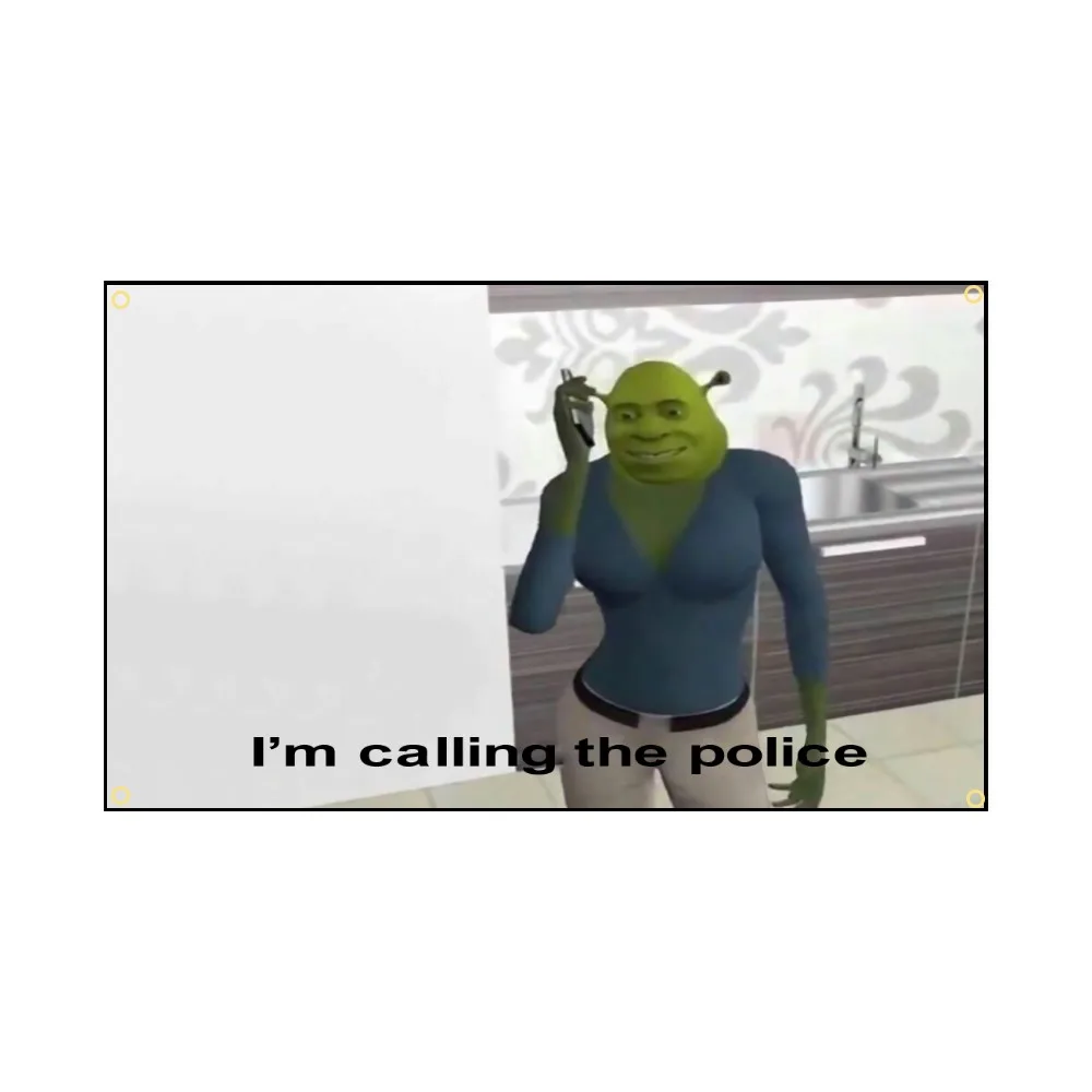 Before i get rid of the police. Хороший вопрос шрек мем. хороший вопрос шрек. im calling the police meme. шрек мем полицейский.