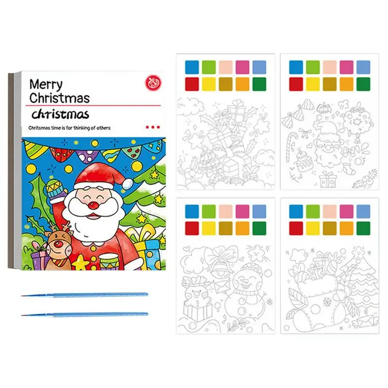 

Kids Watercolor Paint Book Magic Paint Arts And Crafts Kit Christmas/Rabbit Year Coloring Books Painting Educational Toy For