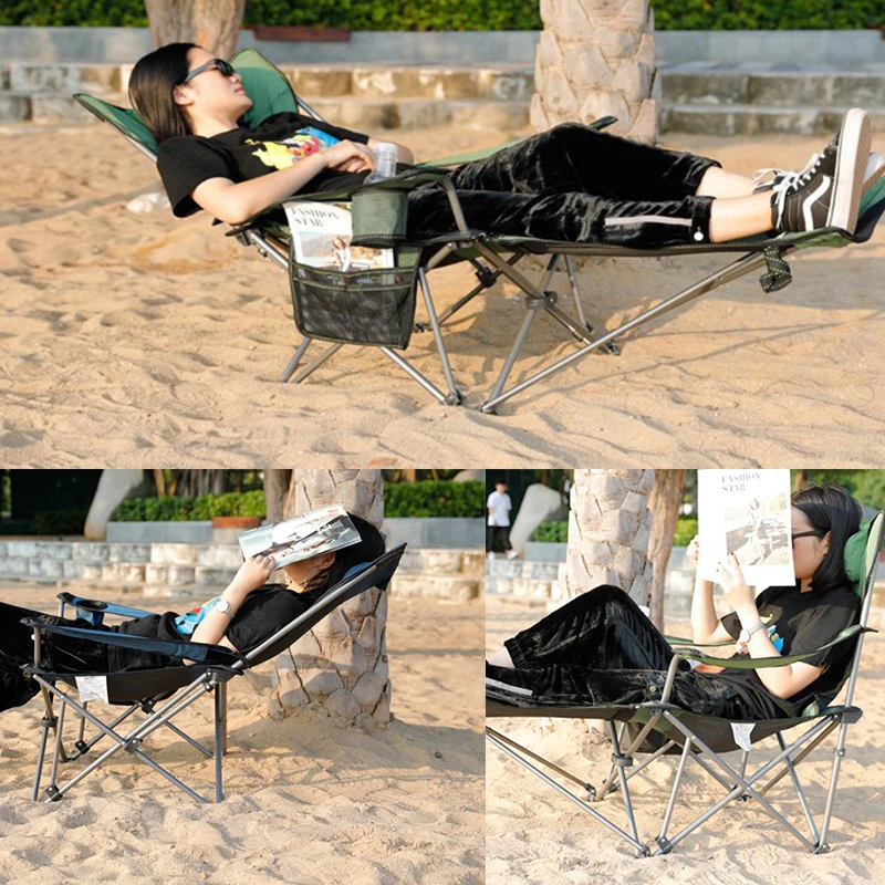 Портативный уличный пляжный стул с подлокотником из ткани Оксфорд железная рама