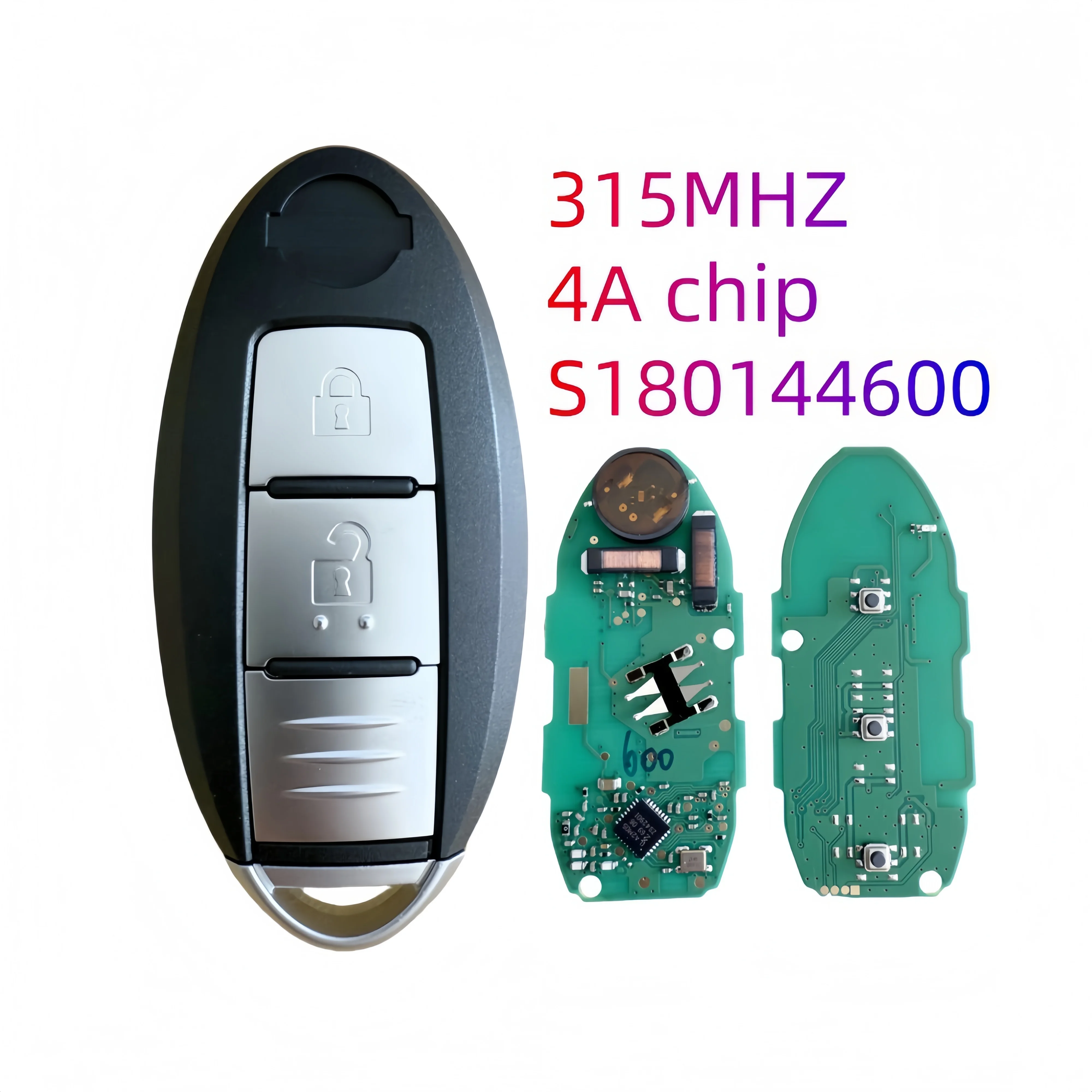 

Умный пульт дистанционного управления с 2 кнопками 315 МГц для Nissan Dayz с чипом 4А FCCID: S 180144600 С 180144601 Послепродажный товар