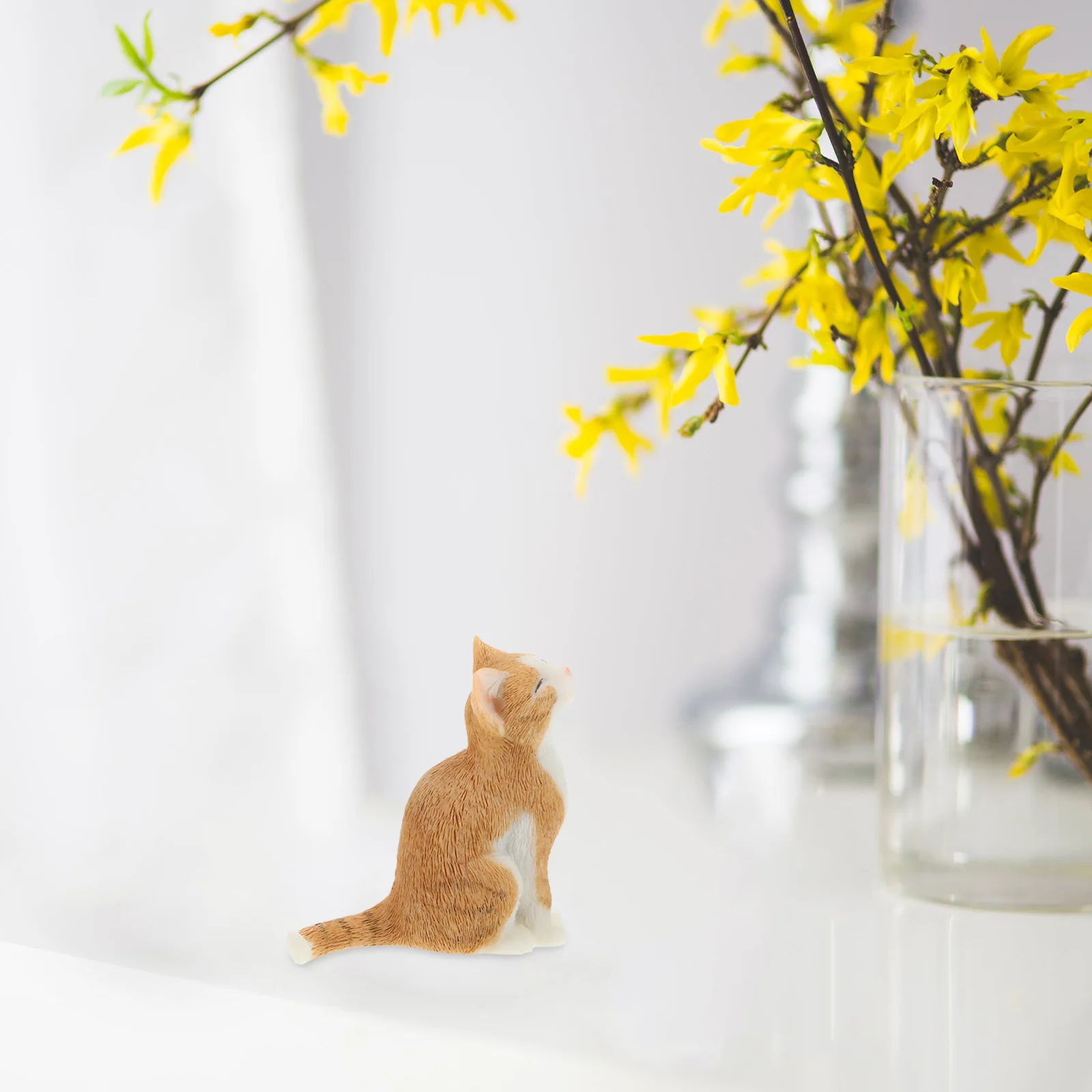 

Small Cat Figurine Resin Cat Statue Decorative Cat Statue Cat Figurine Adorable Cat Sculpture
