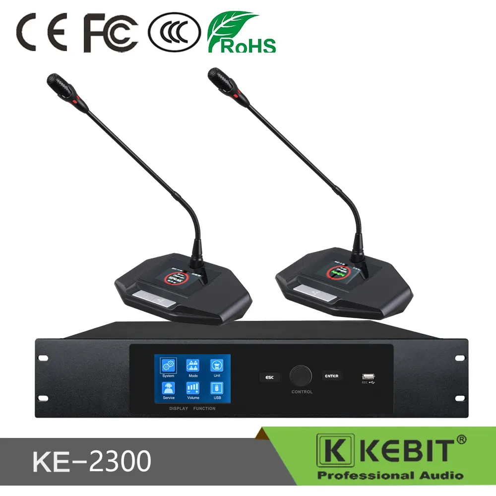 

KE-2300 профессиональная цифровая Проводная связь с автоматическим отслеживанием камеры, голосовой микрофон для конференц-связи, аудио-и видеоконференции