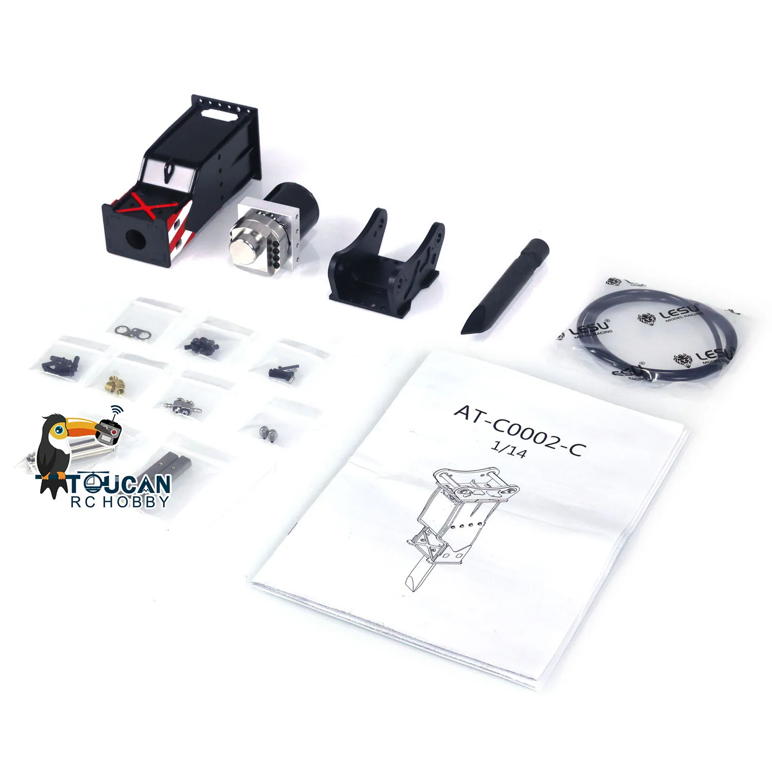 LESU RC гидравлические металлические молотки окрашенные комплекты для экскаватора