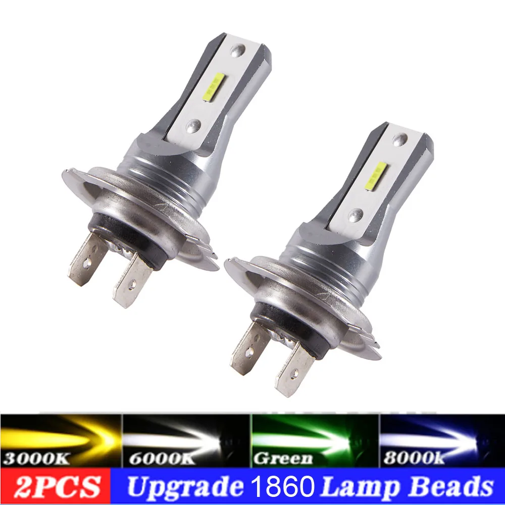 

2Pcs Led H7 H4 H11 Mini Car Headlight Bulbs H8 H9 H16JP 9005 9006 H1 H3 55W 80W 12000LM 6000K 12V Auto Headlamp