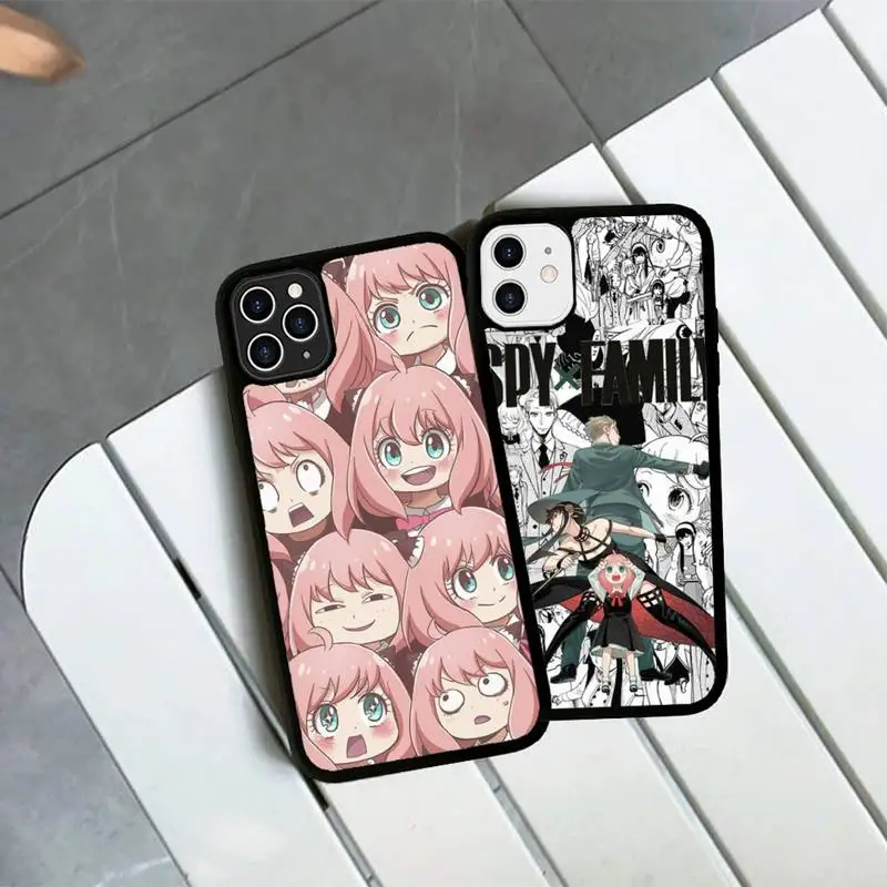 

SPY×FAMILY Phone Case Silicone PC+TPU Case for iPhone 11 12 13 Pro Max 8 7 6 Plus X SE XR Hard Fundas