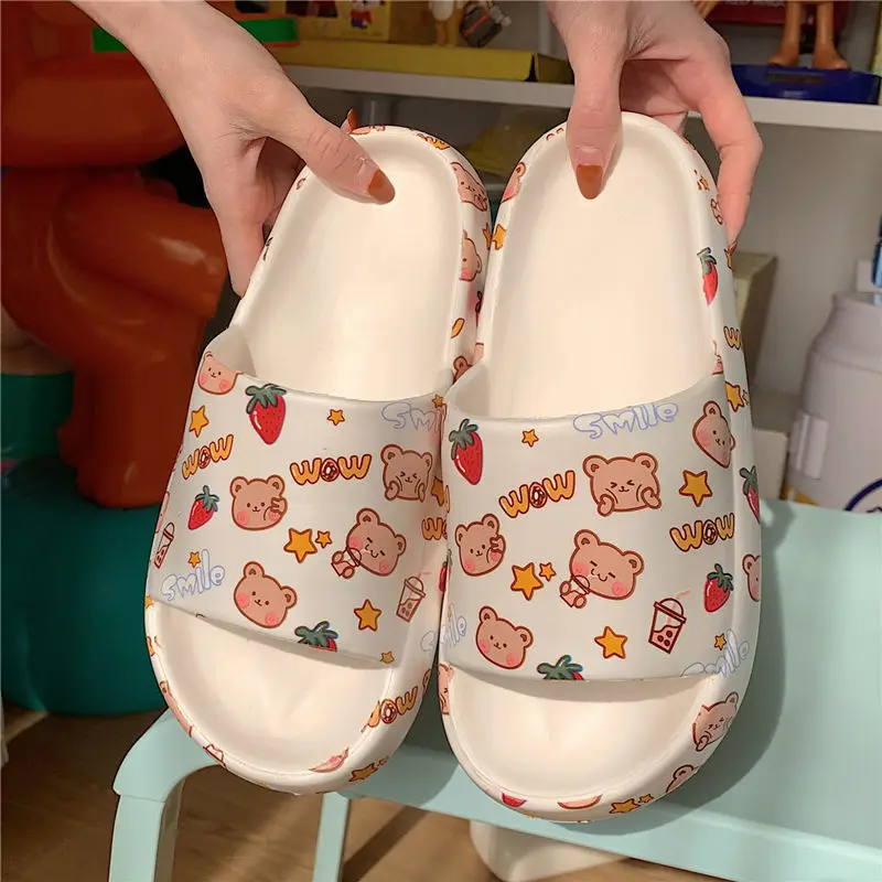 2022 Summer Home Women Sandals Simple House Slippers Non-slip Bathroom Slides Flip Flops Couples Unisex Bottoms Slippers