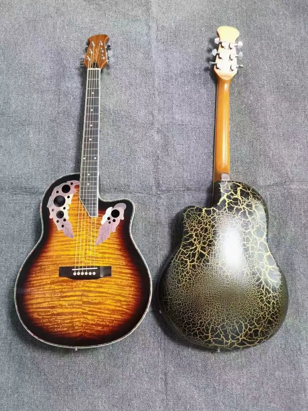 

Advanced 40 Inch Acoustic Electric Guitar Concert Ovation Model Cutaway Thinline Guitar 6 String 24 Fret Crack Folk Guitarra Kit