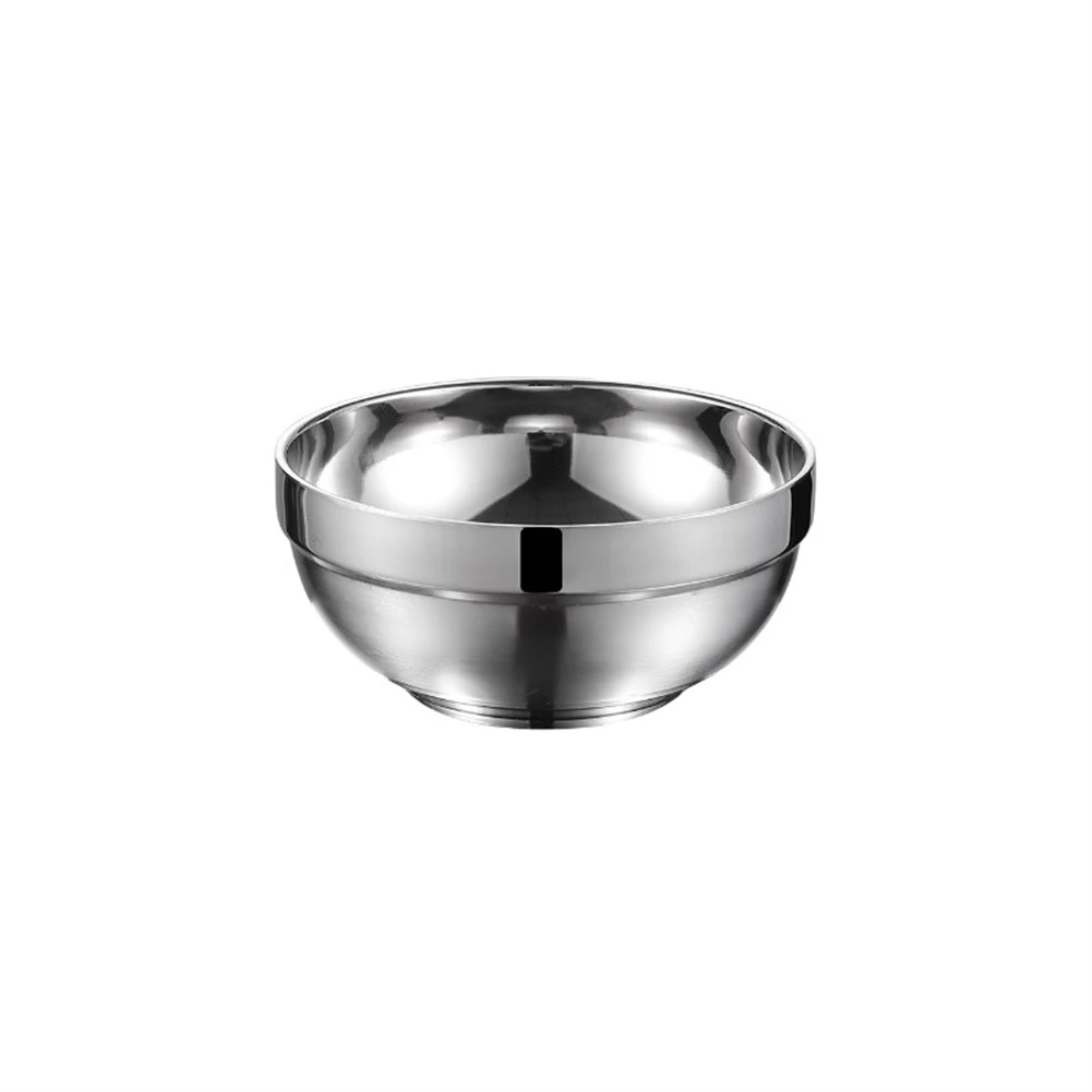 

1pcs Stainless Steel Bowl Double Layer Thickening Bowl For Restaurants Family Kitchens Hotels Banquets Outdoor Picnics Supplies