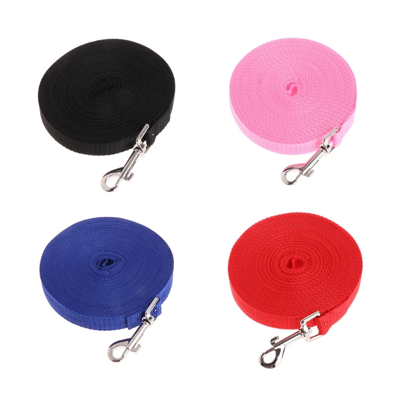 

6 Meters Dog Lead Pet Training Leash Solid Color Nylon Lead for Small Medium Dog