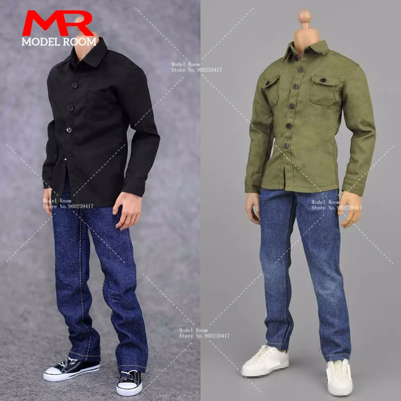 ZYTOYS ZY5001 1/6 Мужская рубашка пояс Джинсы комплект одежда модель подходит для 12