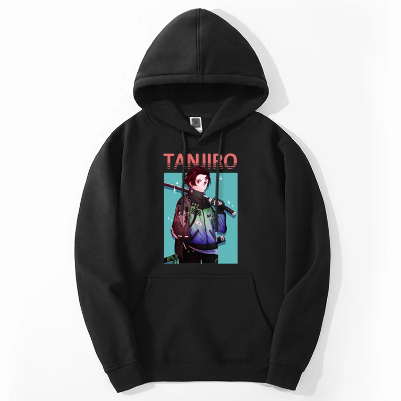 

Толстовка Tanjirou Мужская/женская зимняя с капюшоном, популярный свитшот с принтом аниме рассекающий демонов, уличная одежда в стиле Харадзюку