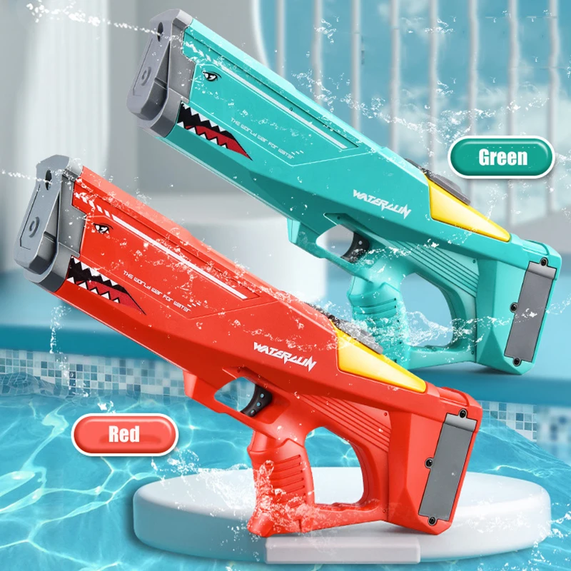 

Newest Electric Shark Water Gun Large Capacity Fully Automatic High Pressure Water Gun Children's Outdoor Summer Boy Beach Toys