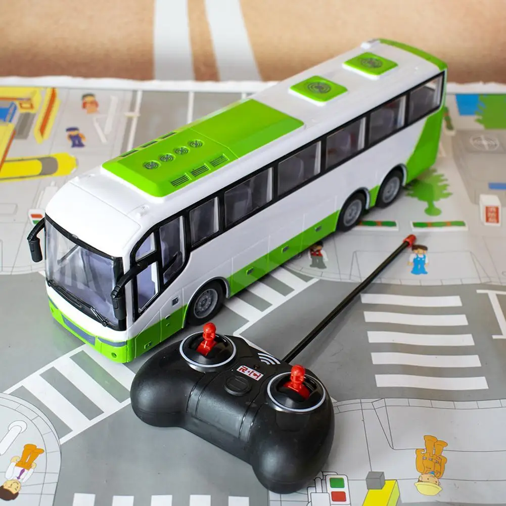 With Light Tour Bus School Car Radio Controlled Machine Toys For Boys Kids Gift