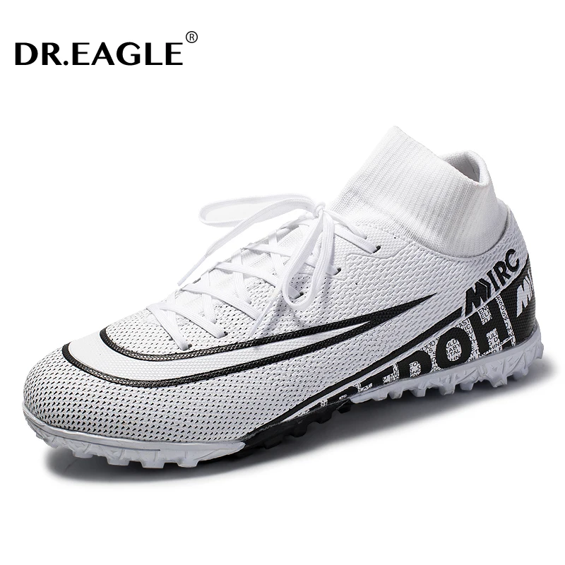 

Мужские и детские футбольные ботинки DR.EAGLE, обувь для футбола Turf TF/FG, тренировочная спортивная обувь, мужские высокие кроссовки по щиколотку, общество Chuteira