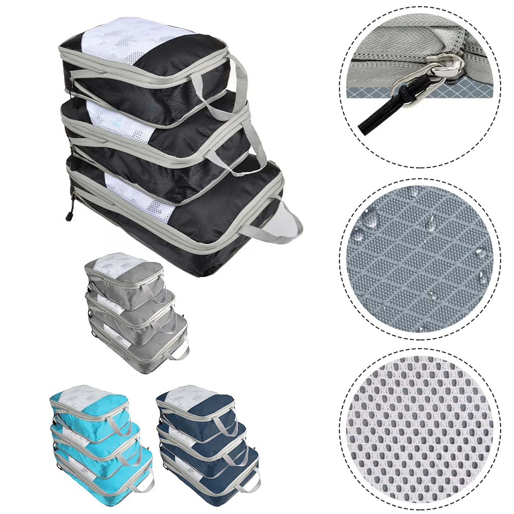 

3 Pcs/Set Travel Bag Travel Compression Organizer For Neat And Space-saving Shoe Organizer Bag Packaging Organizer Foldable