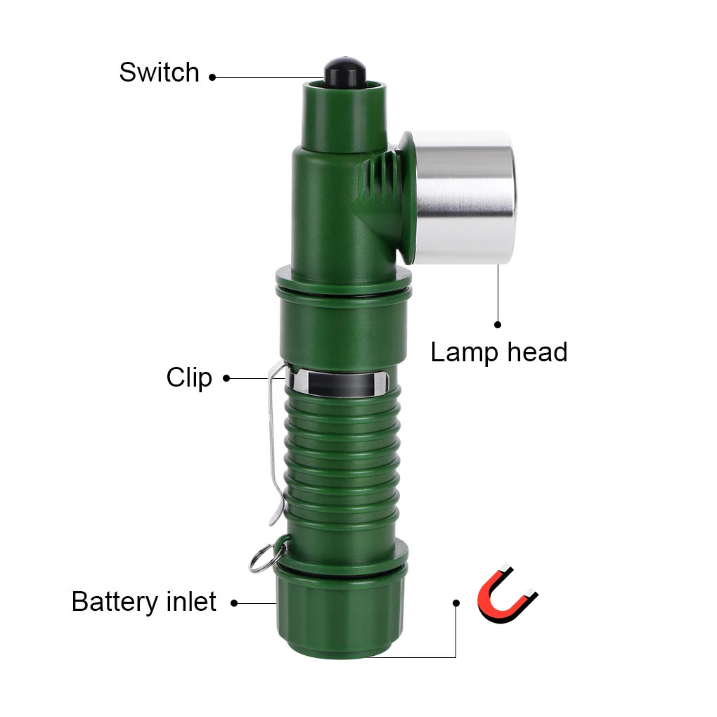 

LED Flashlight Waterproof Diving Flash Light with Clip Flashing Powerful Torch Lantern Lamp Night Hiking Accessories