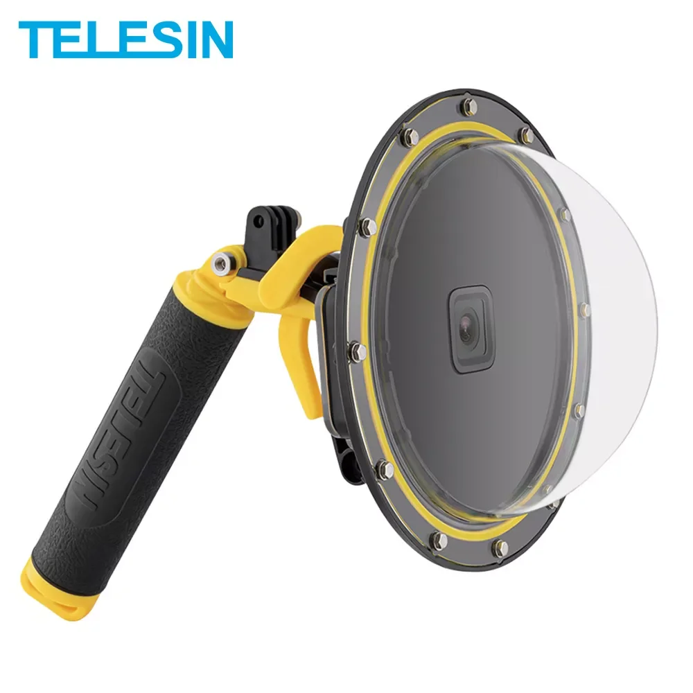 

TELESIN 6'' Dome Port 30M Waterproof Case Housing for GoPro Hero 5 6 7 Black For Hero 8 9 10 Trigger Dome Cover Lens Acc