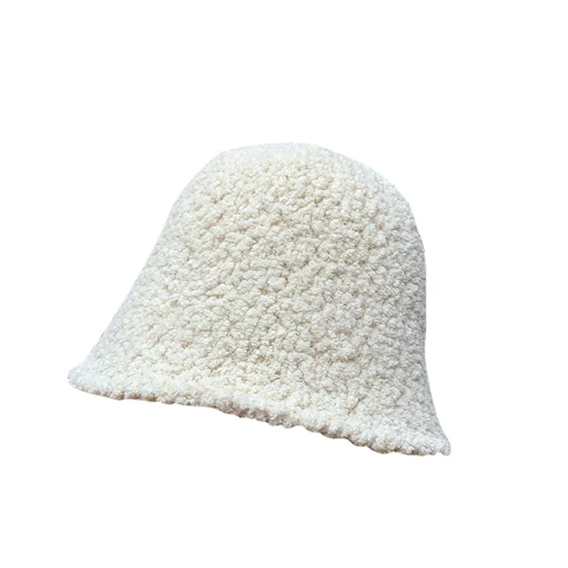 Шапка женская теплая рыболовная мужская универсальная плюшевая корейская молодежная мода с защитой лица в виде ведра из овечьей шерсти.