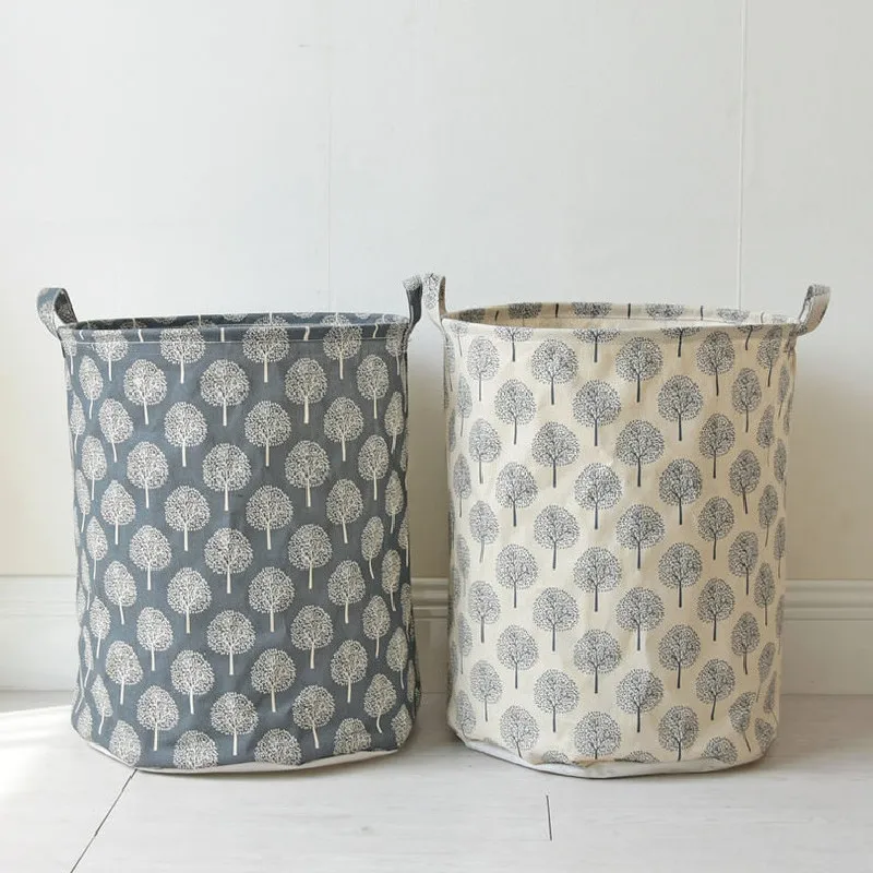 

1Pcs Folding Laundry Basket Round Storage Bin Bag Large Hamper Collapsible Clothes Toy Basket Bucket Organizer Large Capacity