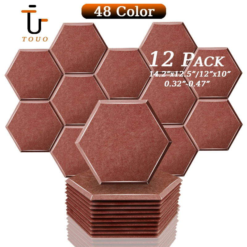 Акустические изоляционные панели TOUO 12 шт. звукоизоляционные декоративные