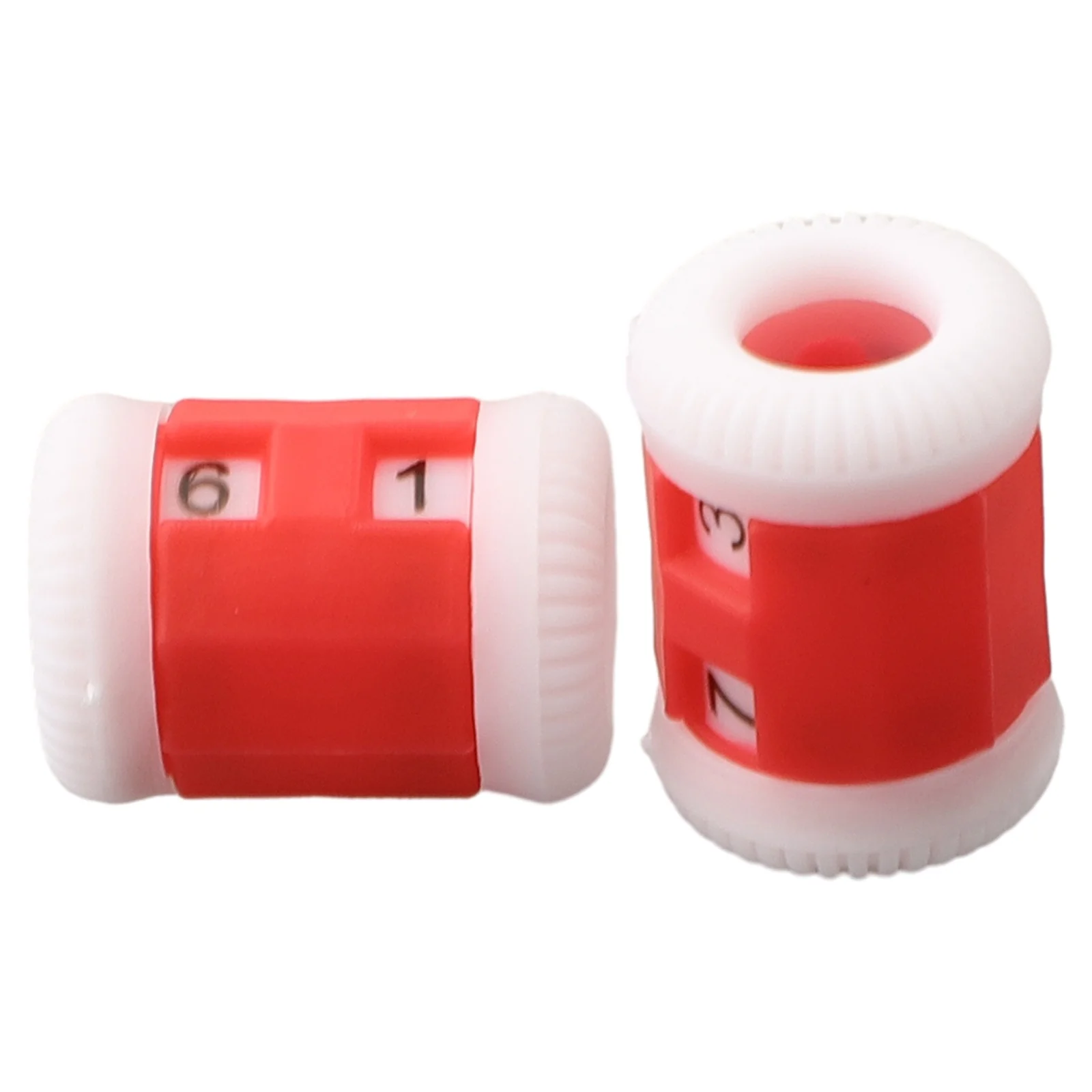 Ручной счетчик рядов вязания пластиковый красный/синий