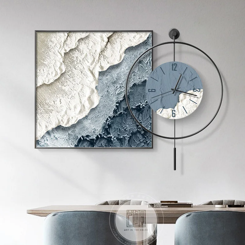 

Alarm Modern Wall Clock European Watch House Aesthetic Korean Wall Clock Led Electronic Reloj De Pared Living Room Decoration
