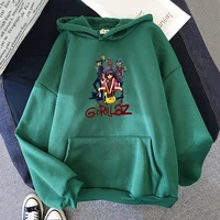 gorillaz hoodies cartoon music band print streetwear men women fashion oversized sweatshirts hoodie hip hop sudaderas pullover
