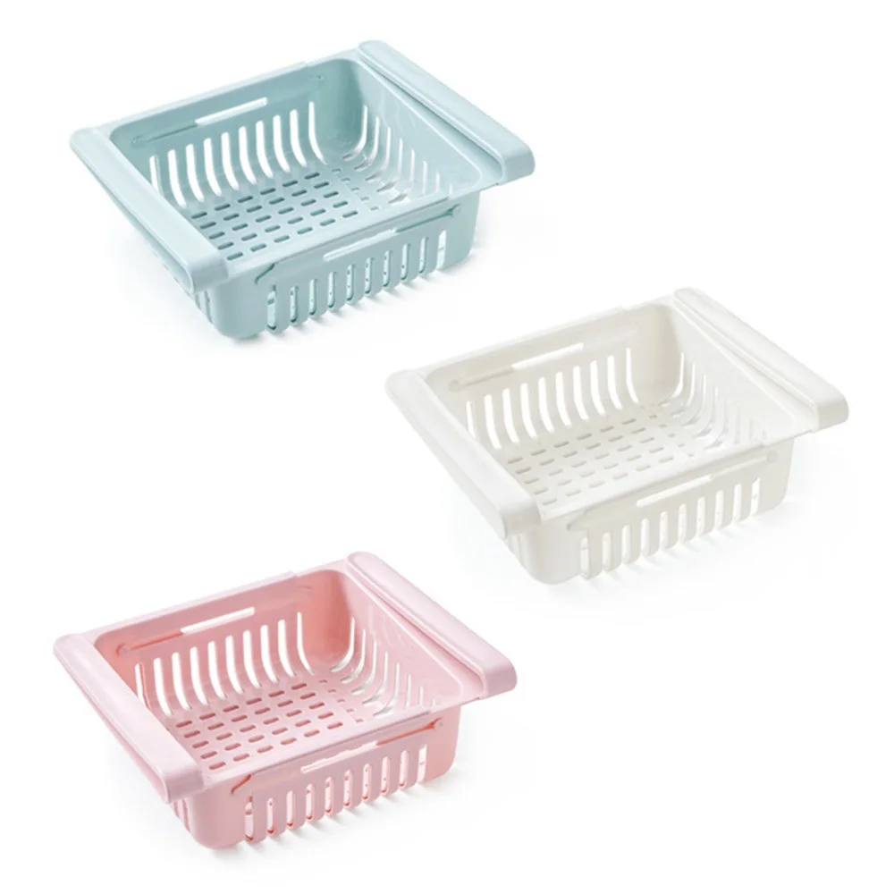 

Kitchen Fridge Organizer Extendable Storage Box Refrigerator Drawer Fruit Egg Food Box Home Case Kitchen Accessories