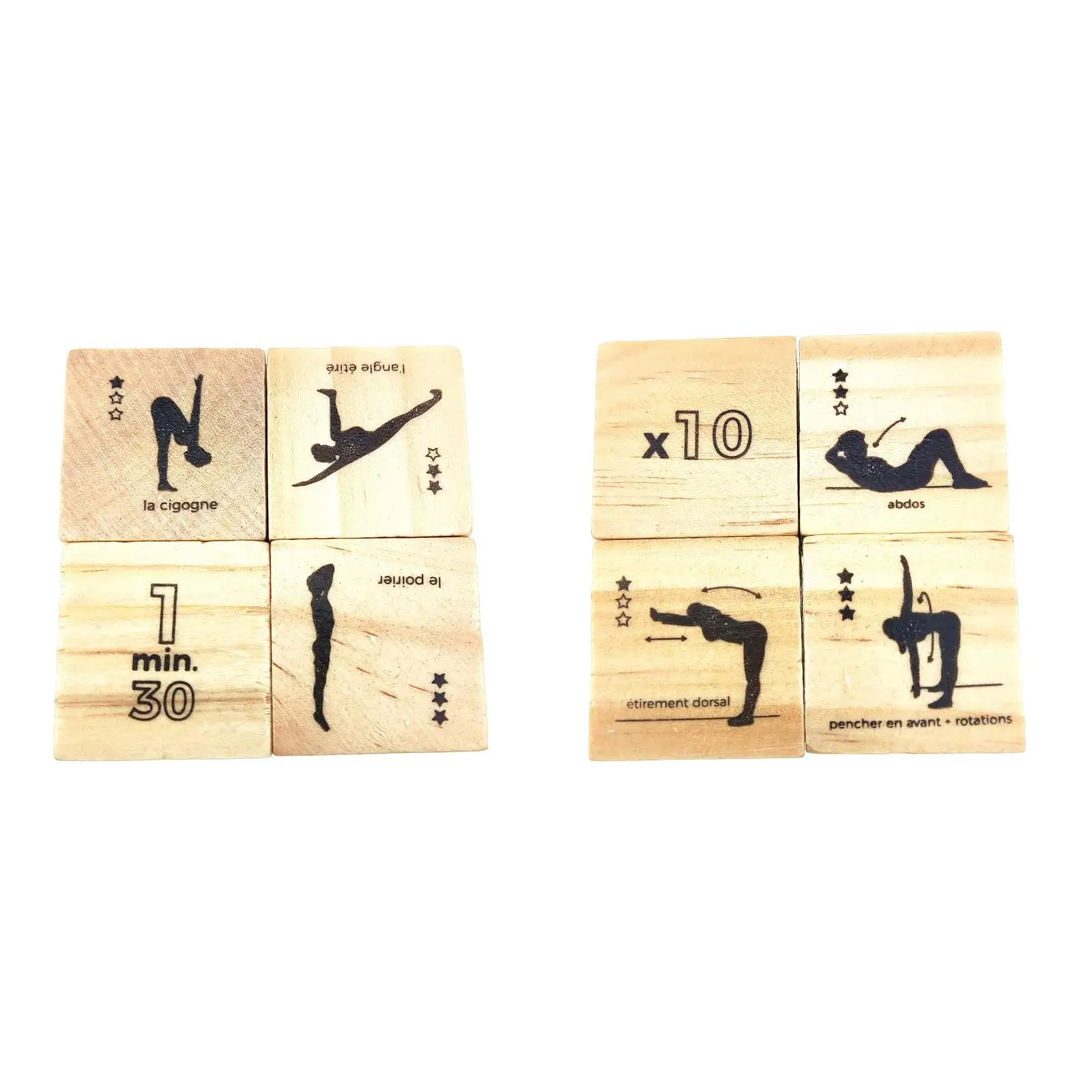 

4 Pieces Portable Yoga Dice Workout Exercise Dices for Workout Equipment