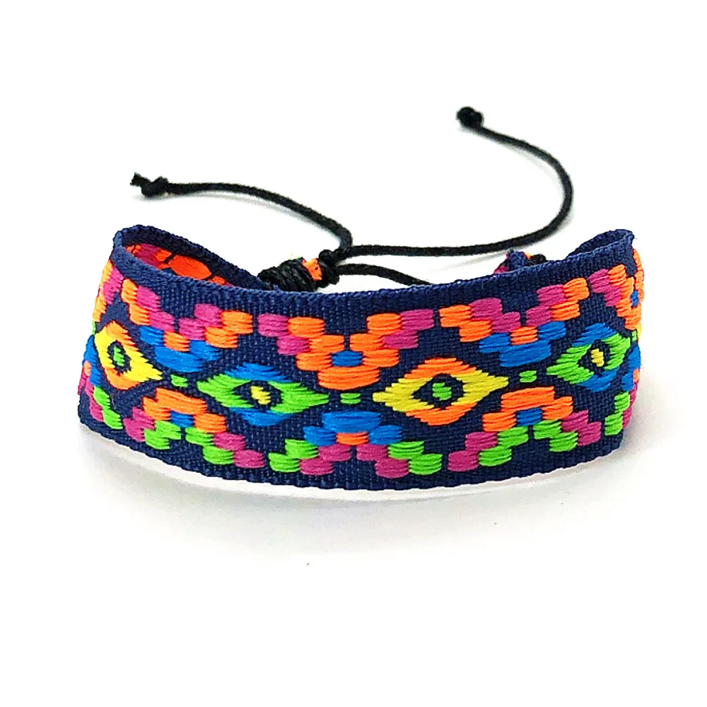 Браслет ручной работы в богемском стиле с перекрестными красочными глазами для