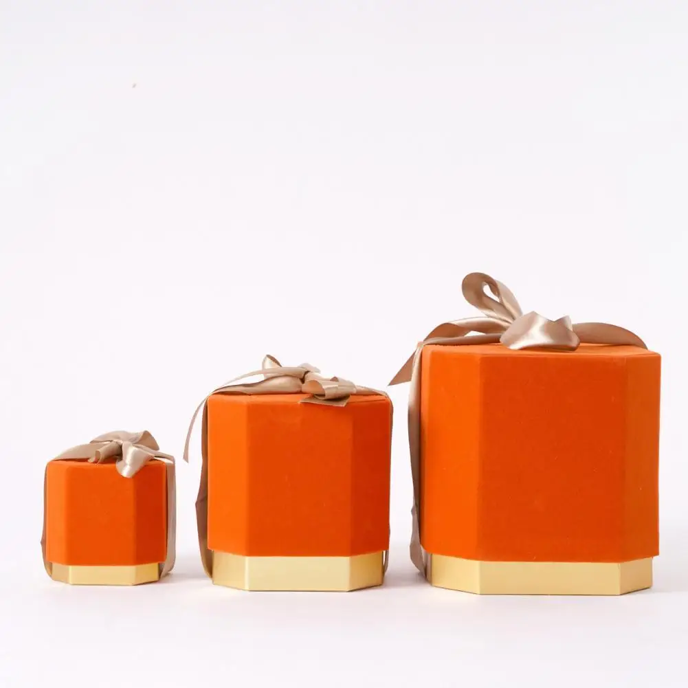 

Flannel Excellent Chic Good Texture Gift Packing Box with Lid Gift Box Sturdy Baby Shower