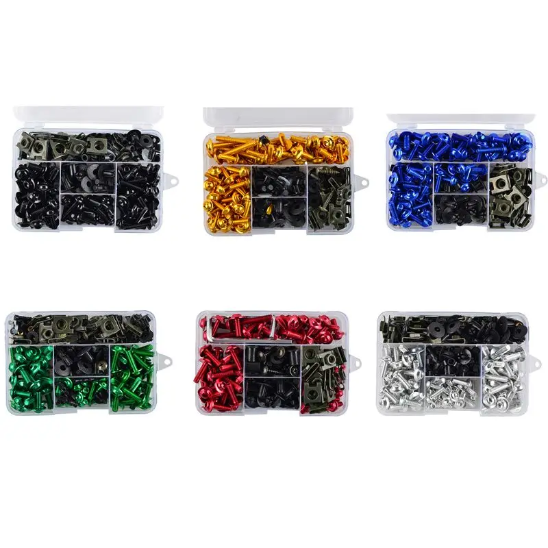 

195pcs/set M5 M6 Motorcycle Complete Fairing Bolts Screw For Suzuki GSXR1000