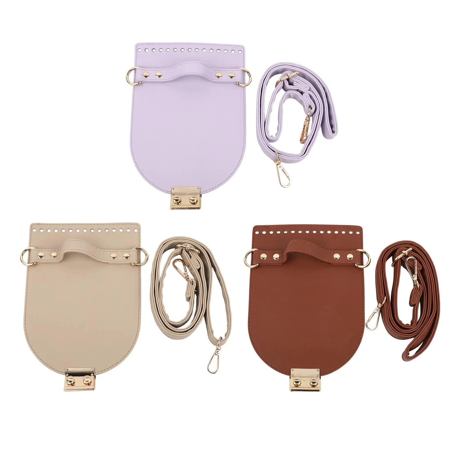 

PU Leather Bag Cover Shoulder Strap Pre Punched Reformation, Purse Making Parts