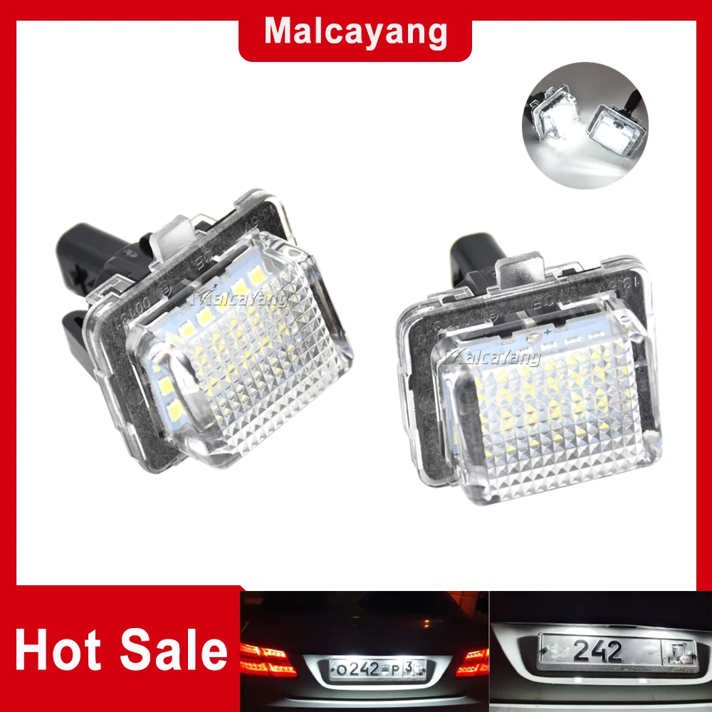 

2 шт., светодиодные лампы для номерного знака Mercedes Benz C E S CL-Class W204 W212 4D S204 S212 5D C207 C216 W221